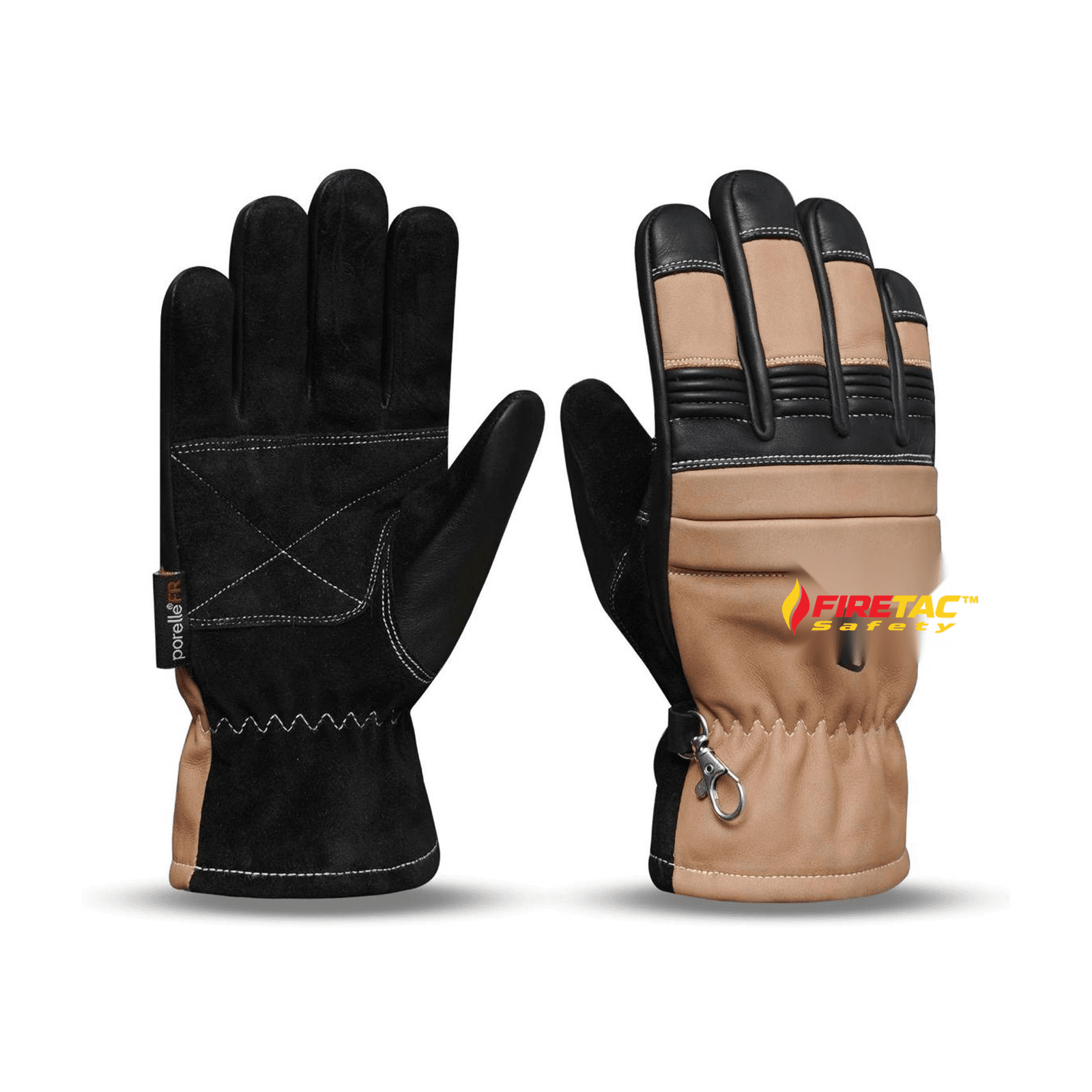 FIRETAC REX-10 Tan & Black Structural Firefighter Gloves