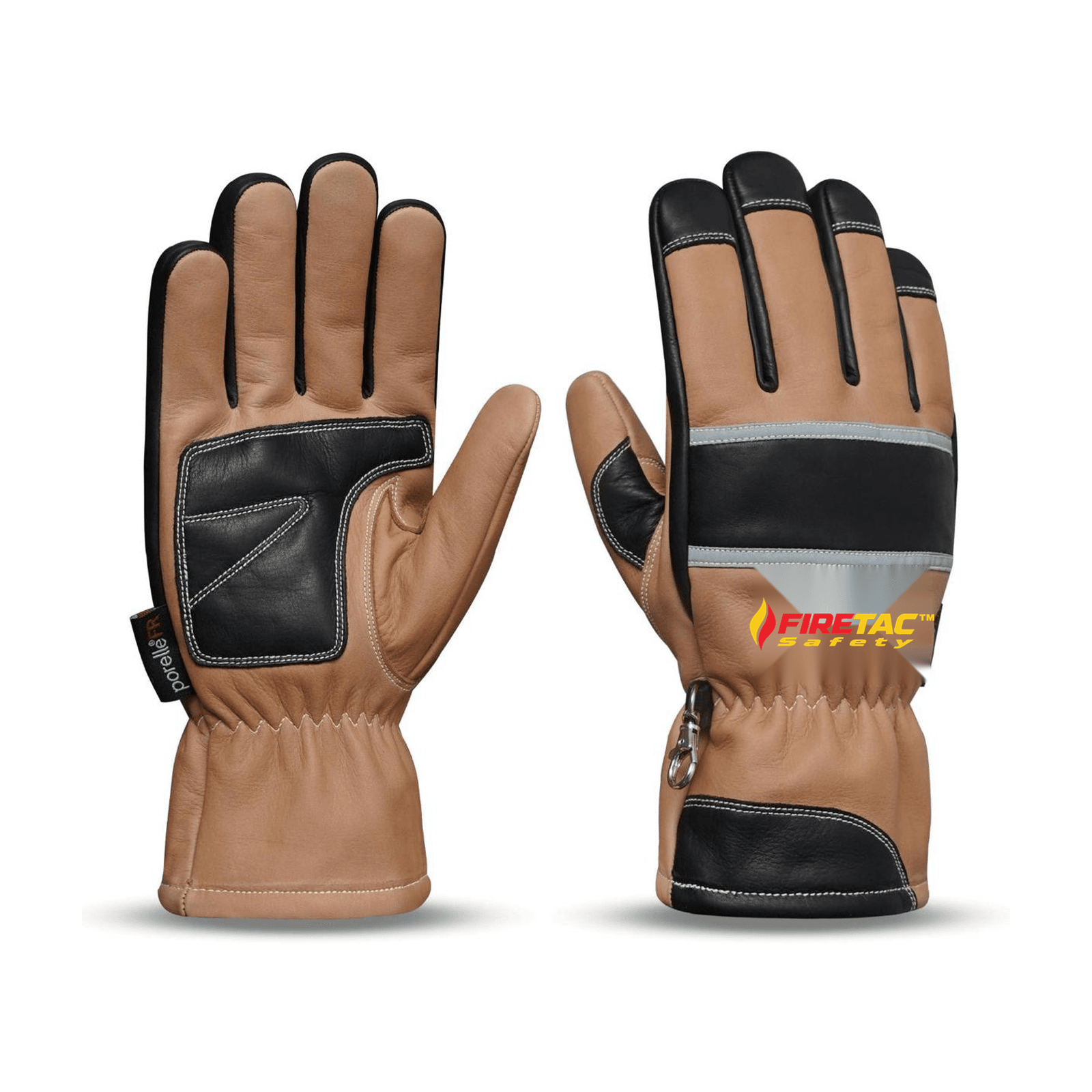 FIRETAC REX-11 Tan & Black Structural Firefighter Gloves