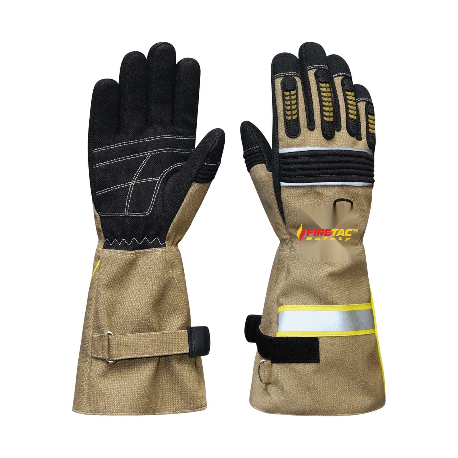 FIRETAC REX-5 Tan & Black Structural Firefighter Gloves