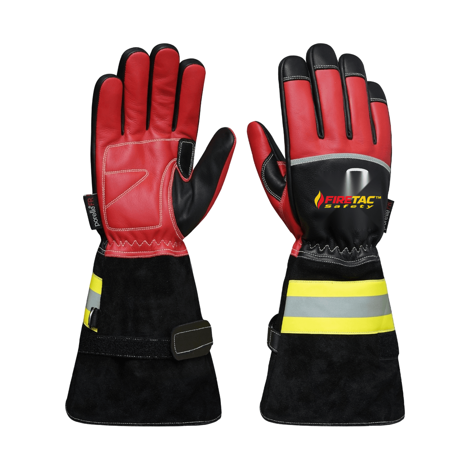 FIRETAC REX-6 Red & Black Structural Firefighter Gloves