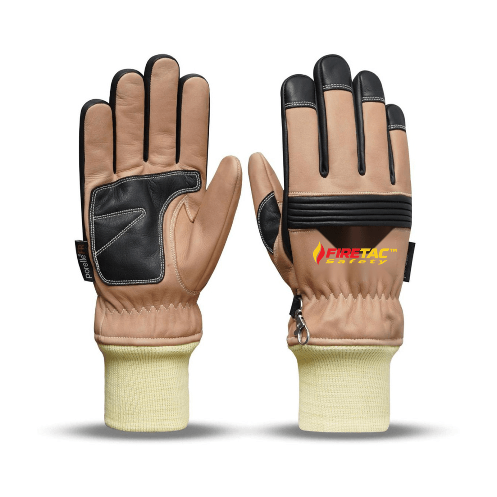 FIRETAC REX-11 Tan & Black Structural Firefighter Gloves - Image 2