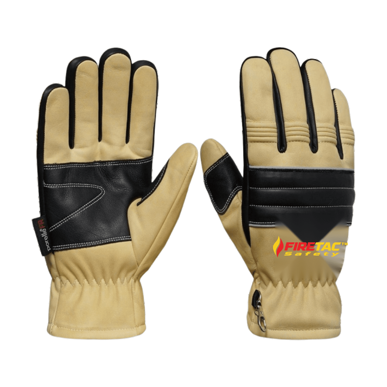 FIRETAC REX-2 Tan & Black Structural Firefighter Gloves - Image 2