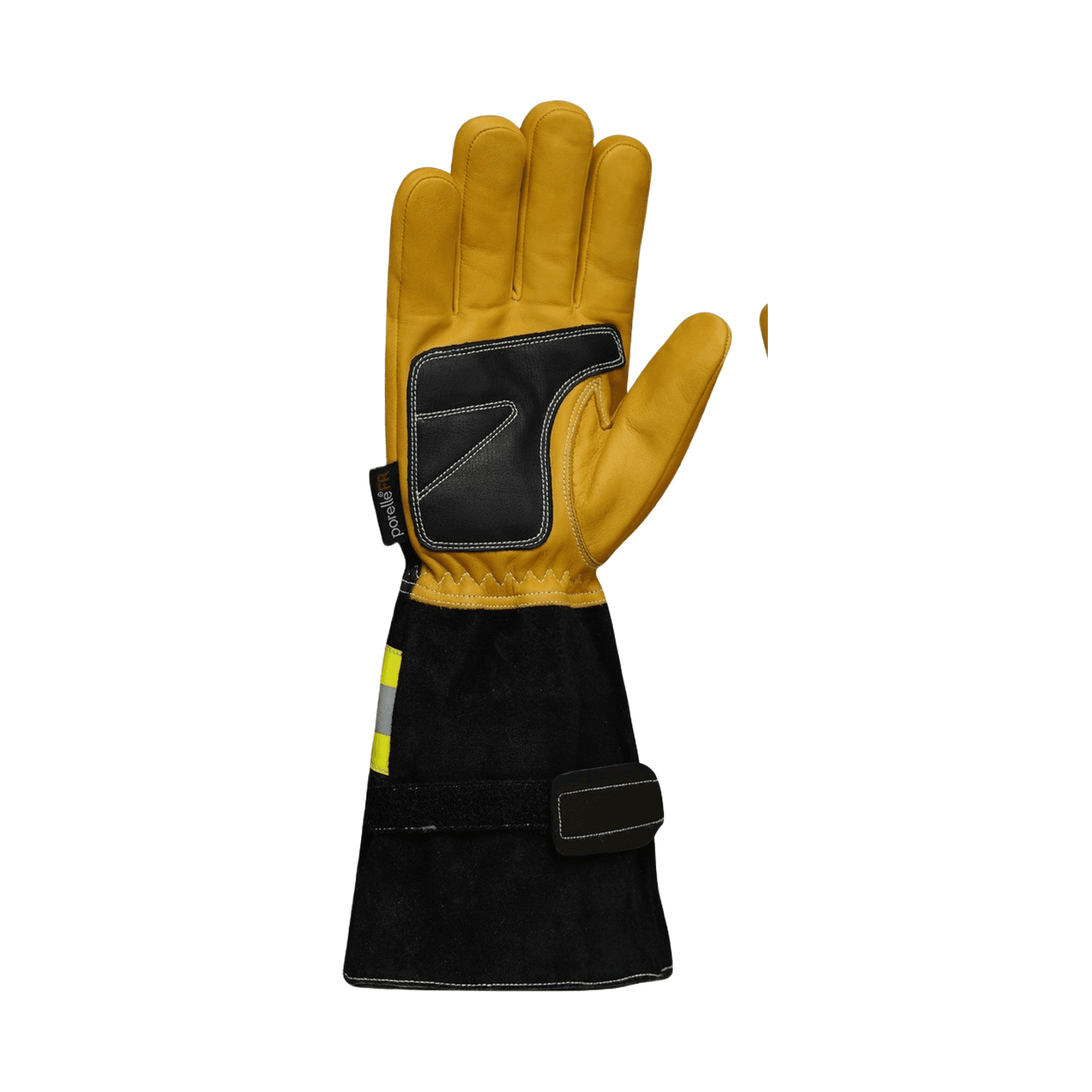 FIRETAC REX-8 Yellow & Black Structural Firefighter Gloves - Image 2