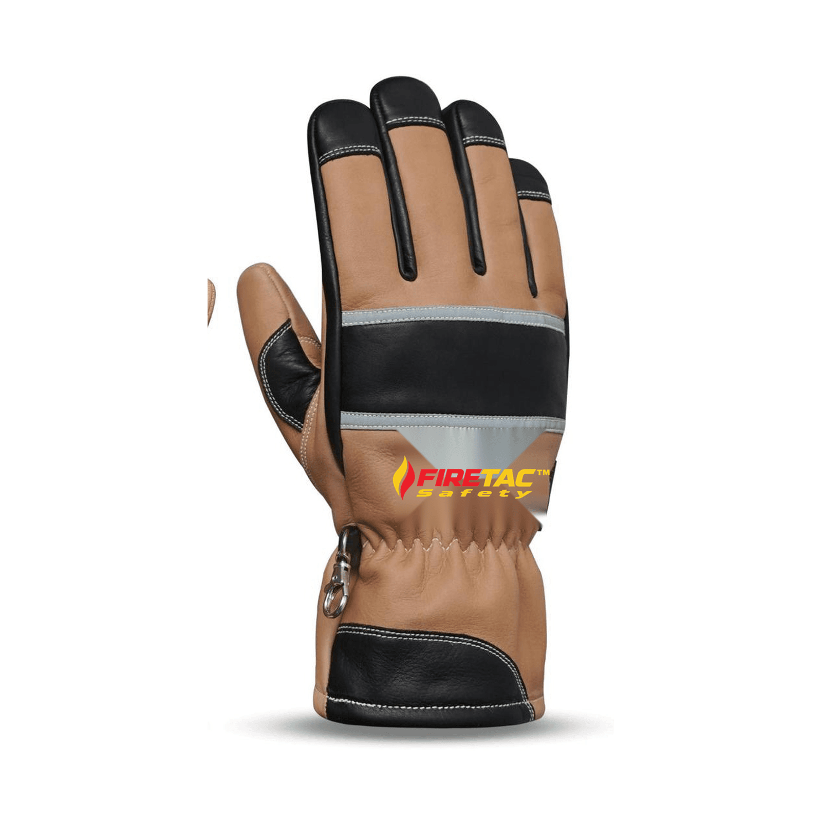 FIRETAC REX-11 Tan & Black Structural Firefighter Gloves - Image 3
