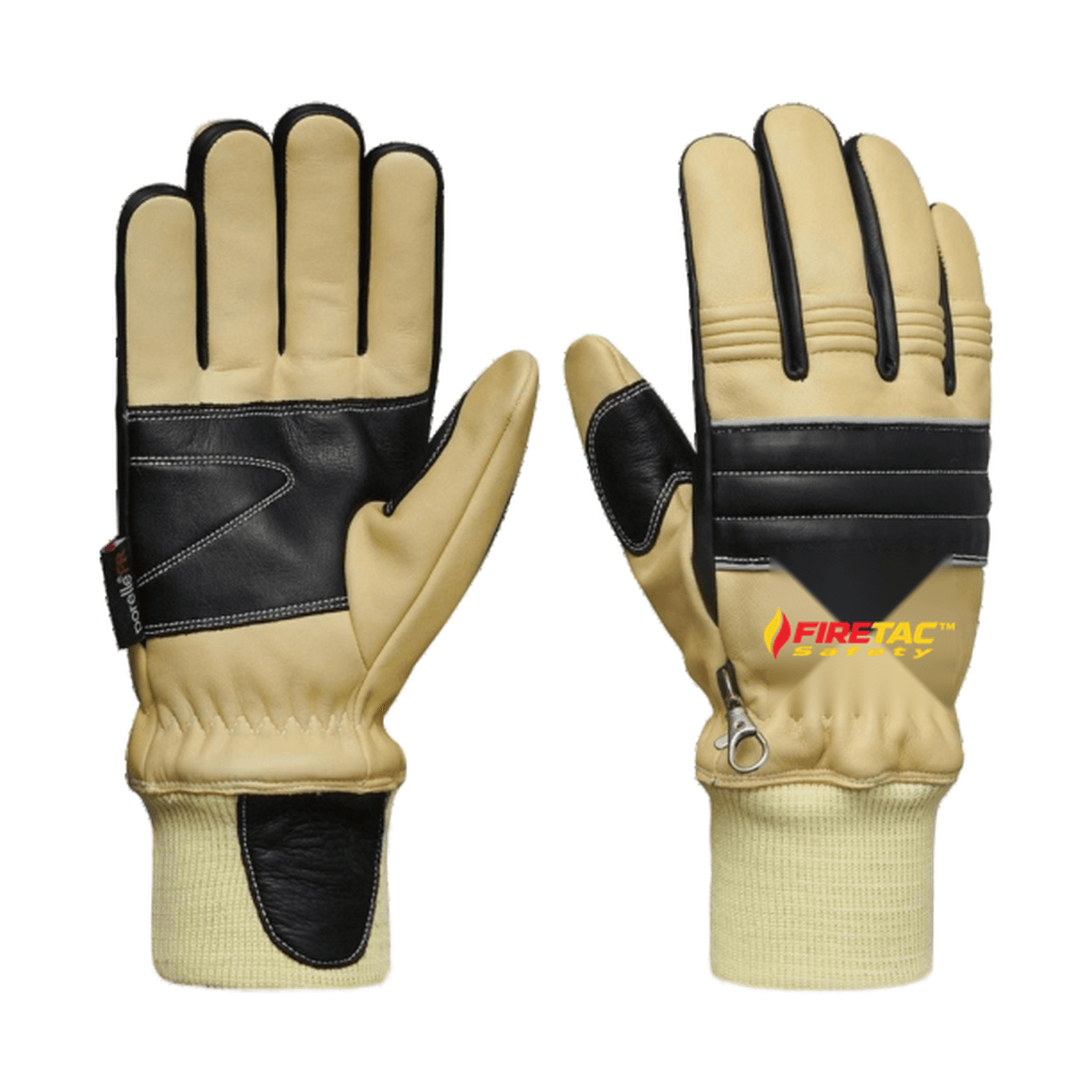 FIRETAC REX-2 Tan & Black Structural Firefighter Gloves - Image 3