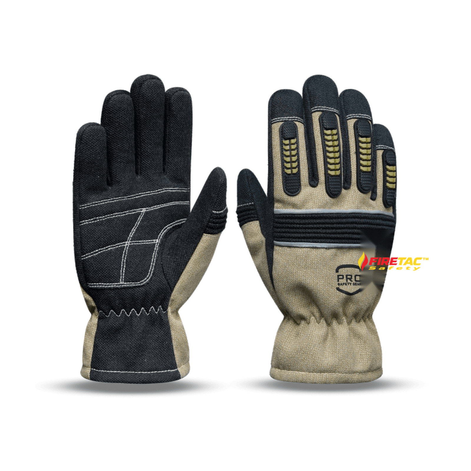 FIRETAC REX-5 Tan & Black Structural Firefighter Gloves - Image 3