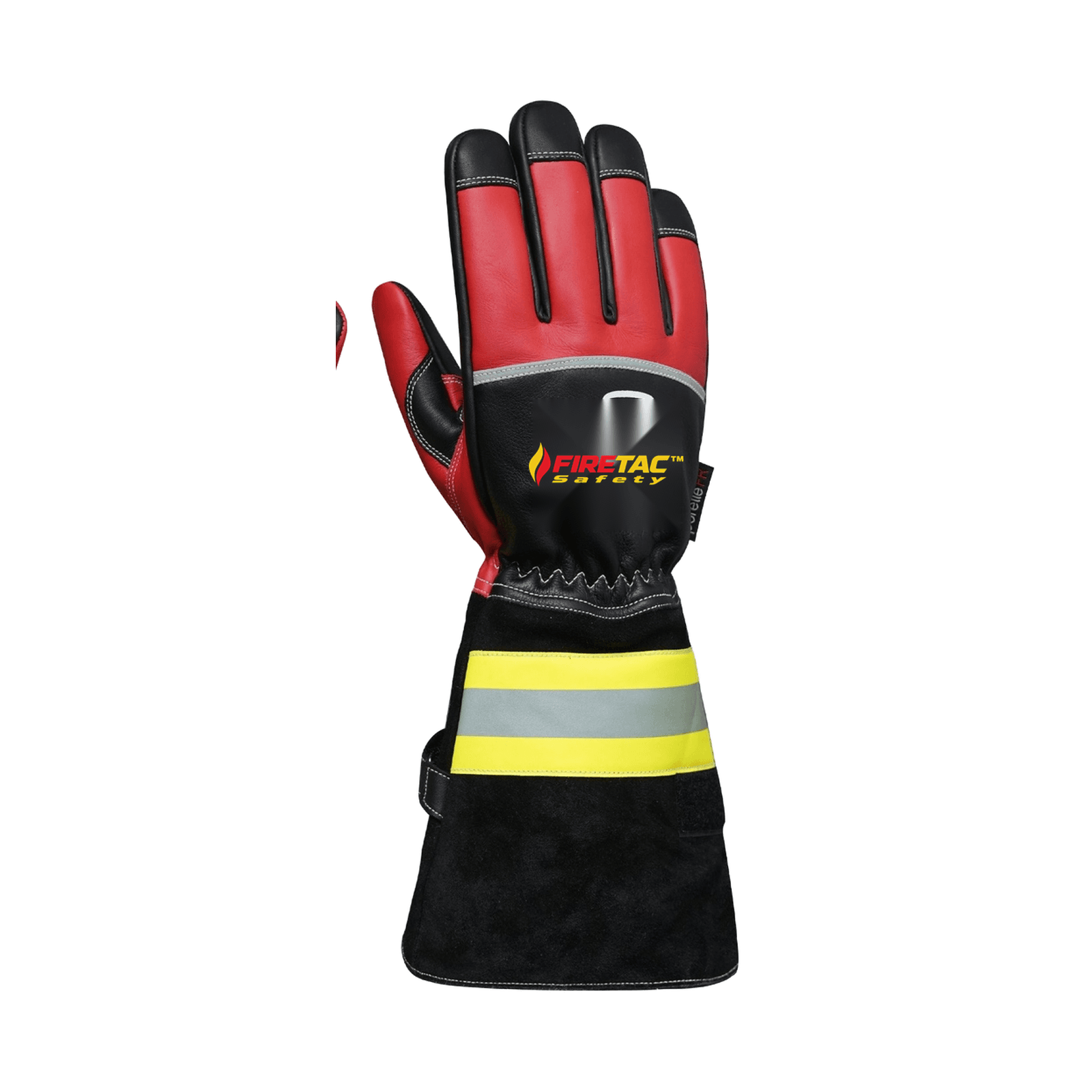 FIRETAC REX-6 Red & Black Structural Firefighter Gloves - Image 3