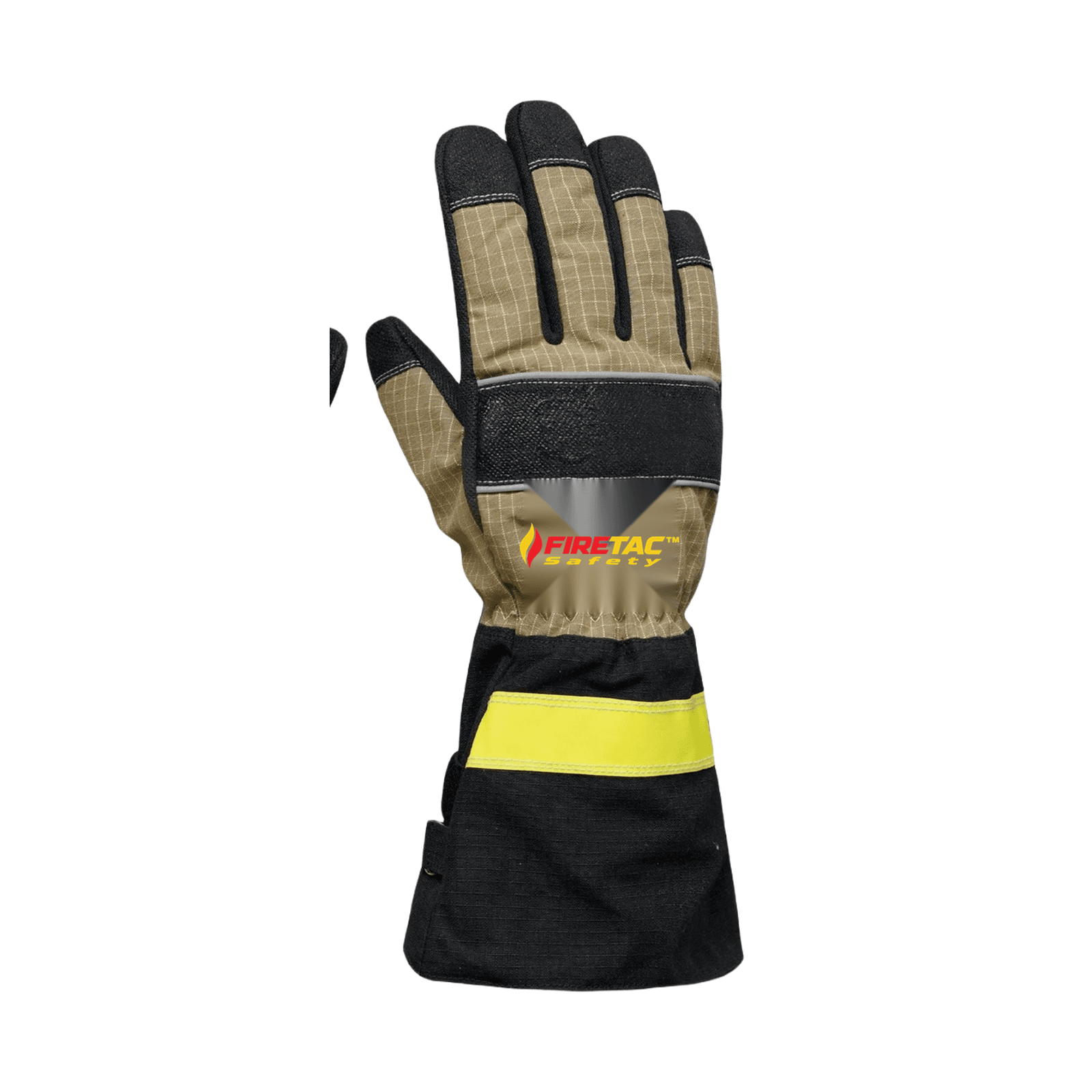 FIRETAC REX-7 Tan & Black Structural Firefighter Gloves - Image 3